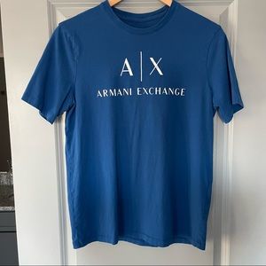 Armani Exchange Men’s Slim Blue T-Shirt Medium LOGO A|X